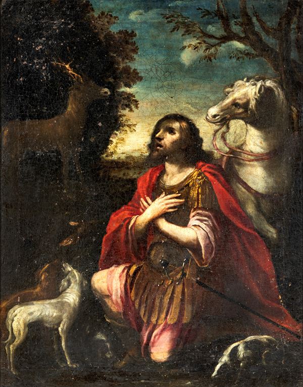 Pittore del XVII secolo - Visione di Sant'Eustachio