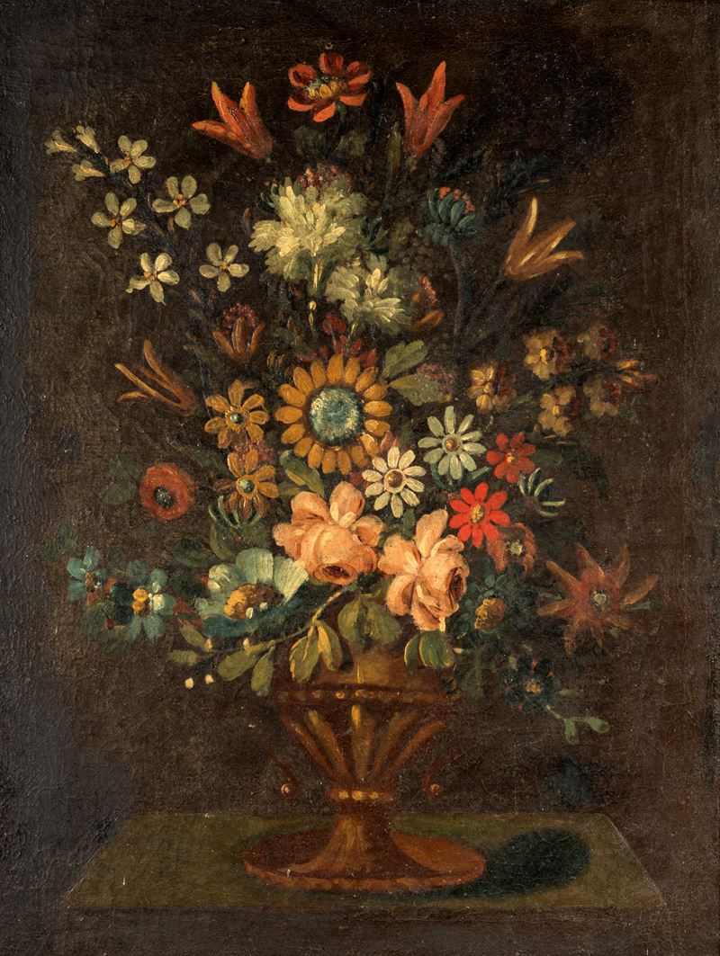 Vaso di Fiori con al centro garofani