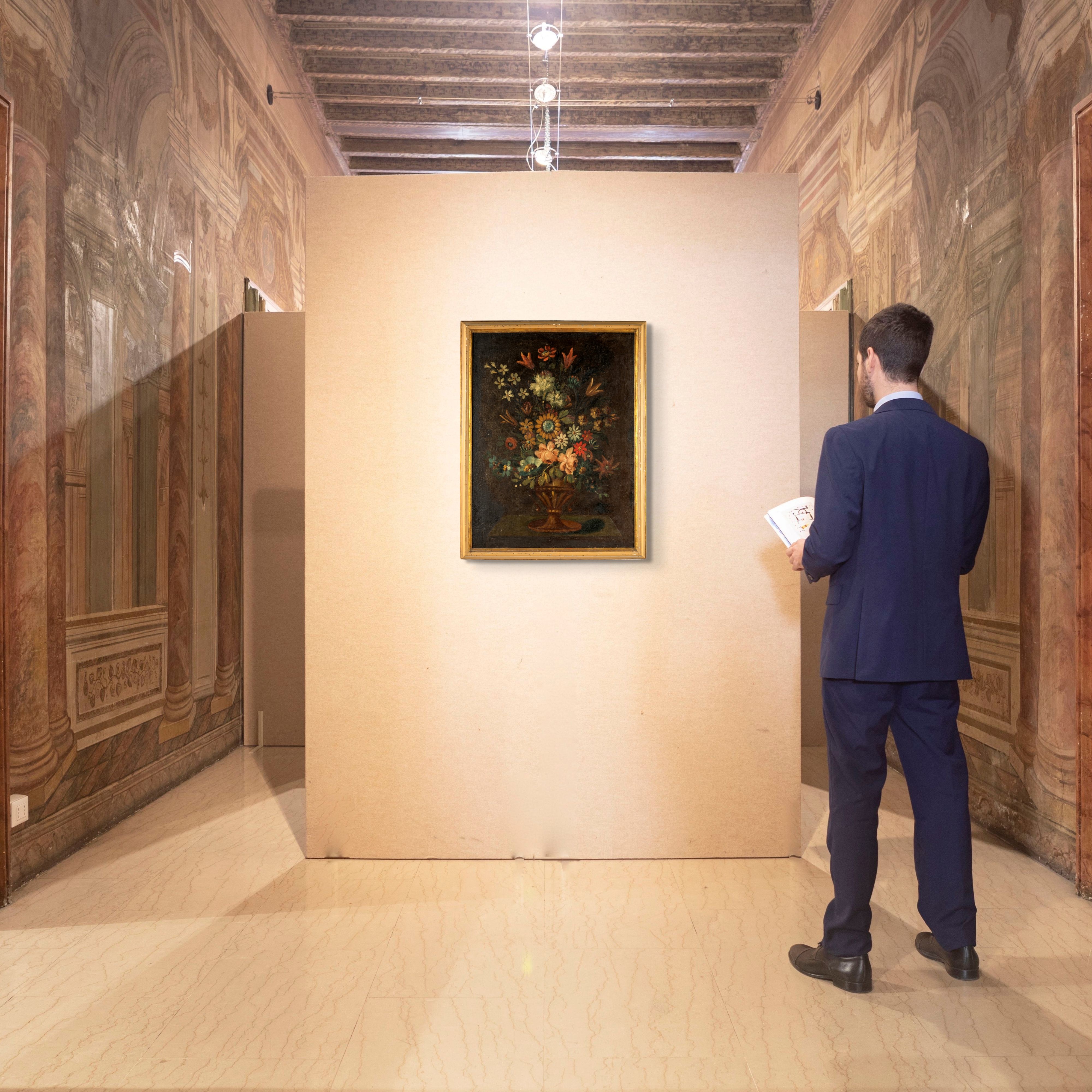 Vaso di Fiori con al centro garofani