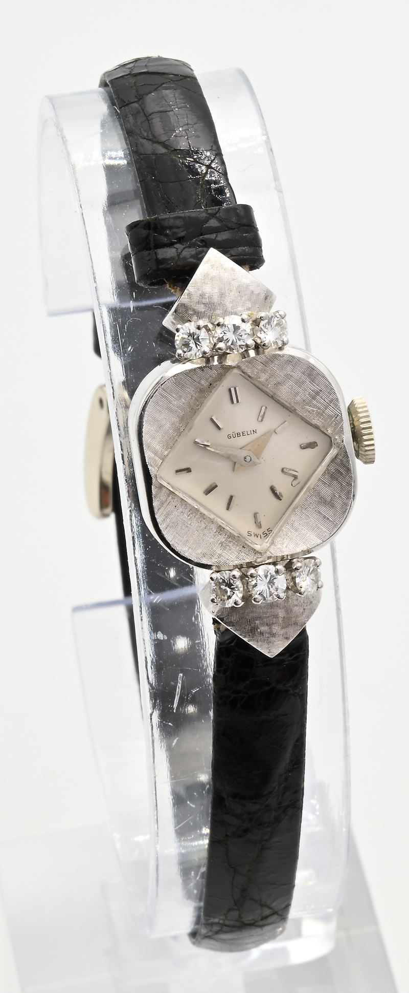 Gubelin (G.0702) - Orologio da polso a carica meccanica da donna in oro bianco 750/000 con brilla...