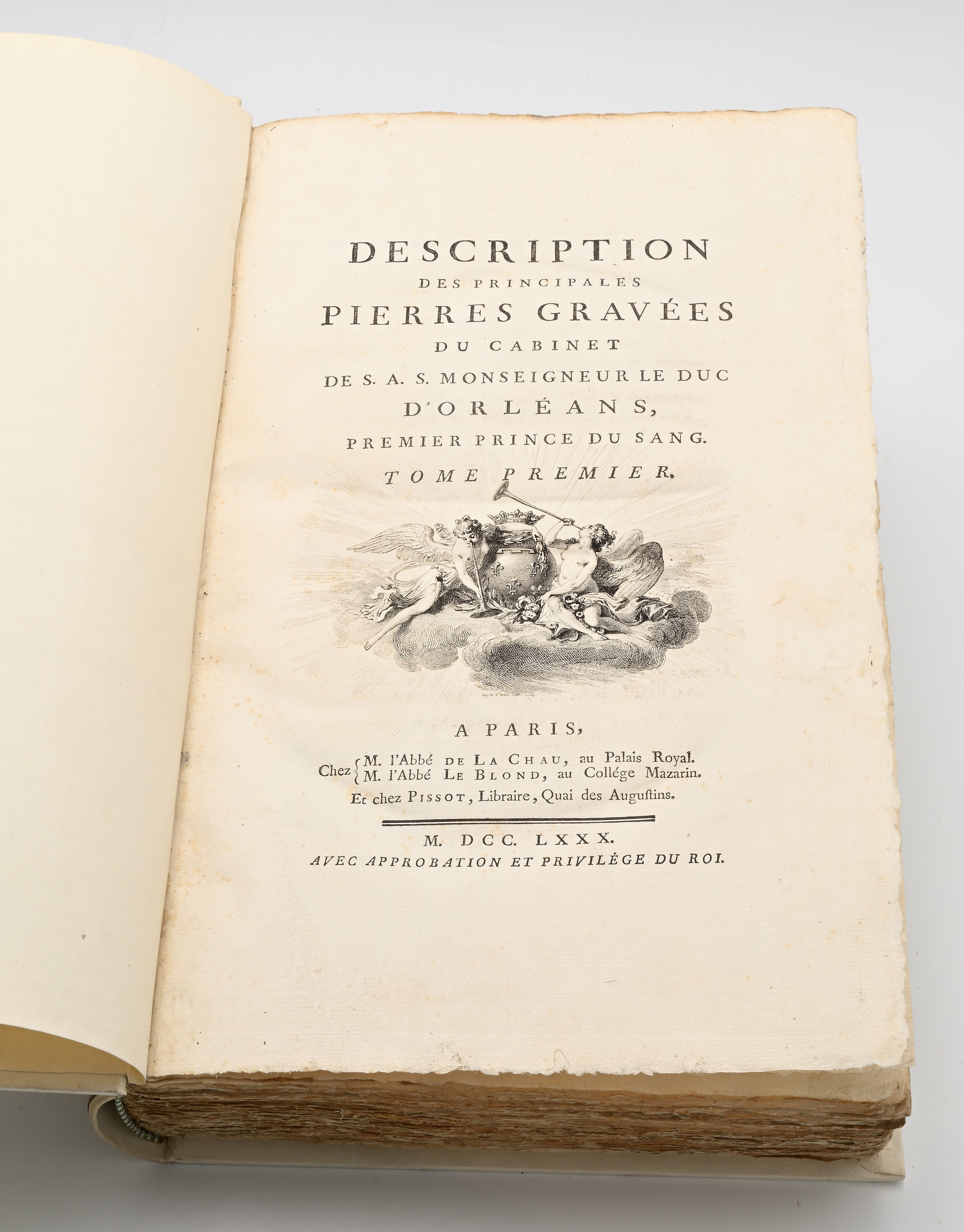 Descriptions des principales Pierres Gravées du cabinet de s.a.s Monseigneur le duc d'Orleans. To...