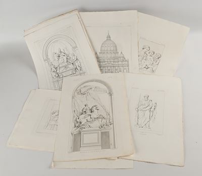 Erasmo Pistolesi, Incisioni della Basilica Vaticana dall'opera 'Il Vaticano descritto ed illustra...