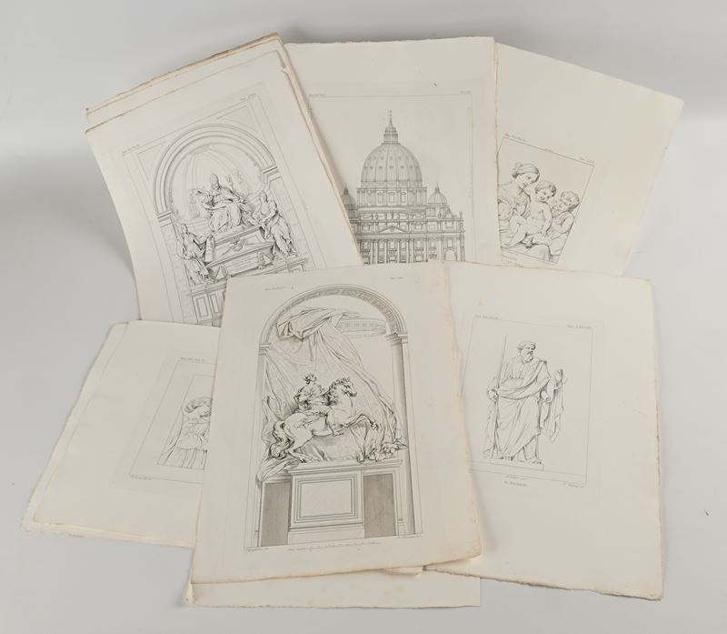 Erasmo Pistolesi, Incisioni della Basilica Vaticana dall'opera 'Il Vaticano descritto ed illustra...