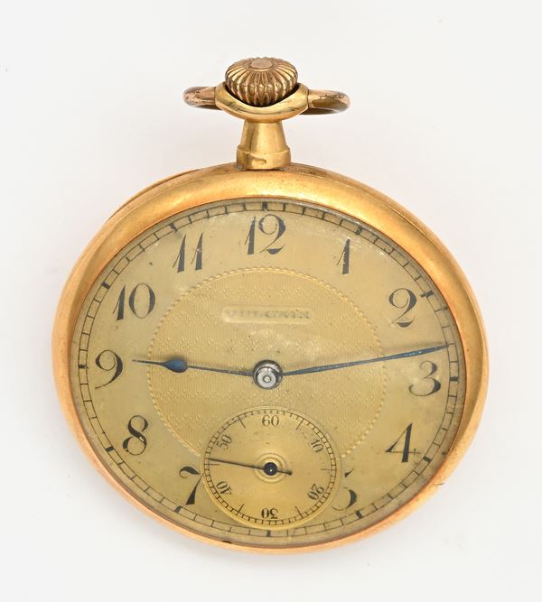 Vulcain - Orologio da tasca con scappamento ad ancora spirale Breguet remontoir da uomo in oro 18Kt