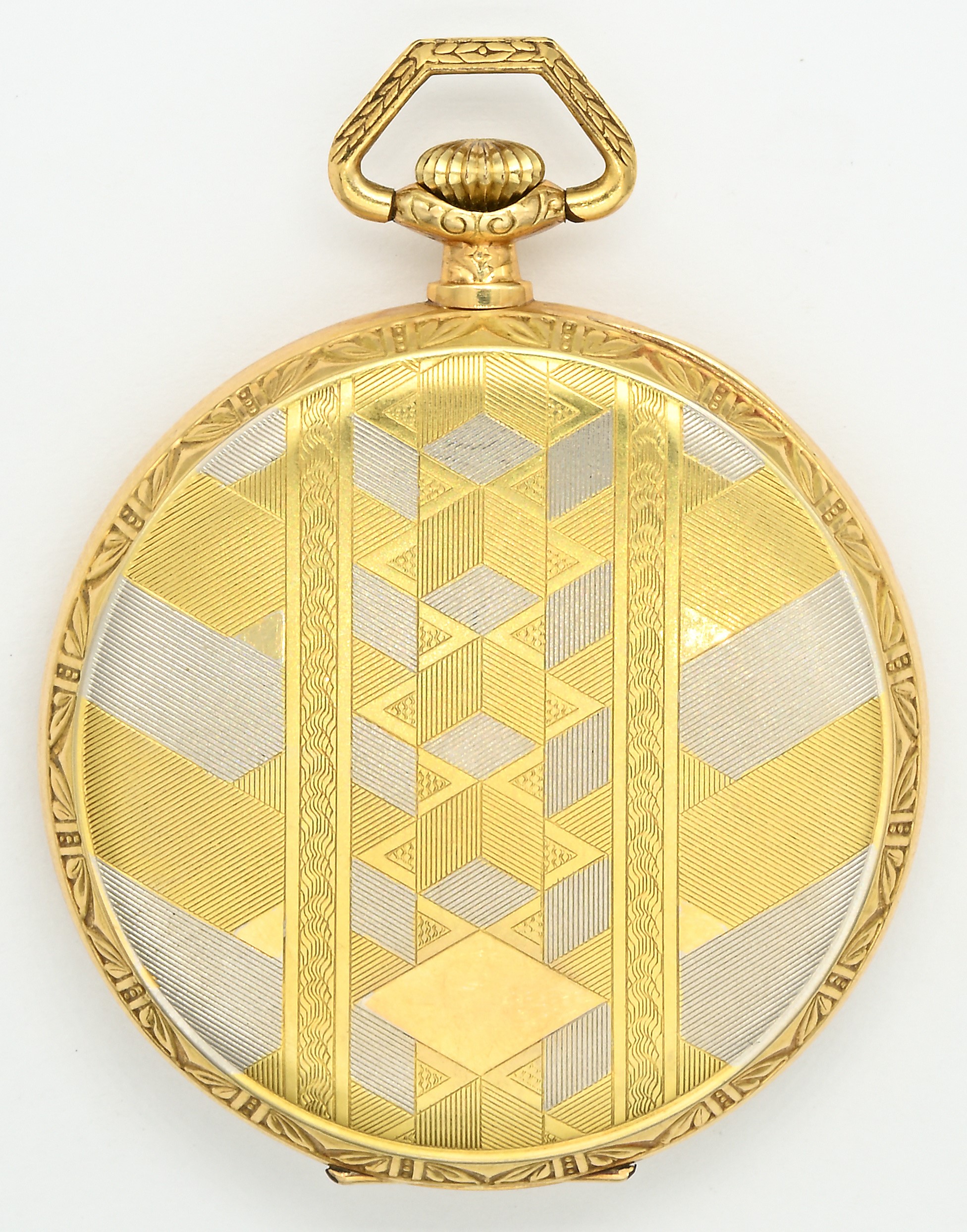 Oriental Watch Chronometre, Orologio da tasca in oro giallo 18K con scappamento ad ancora e spira...