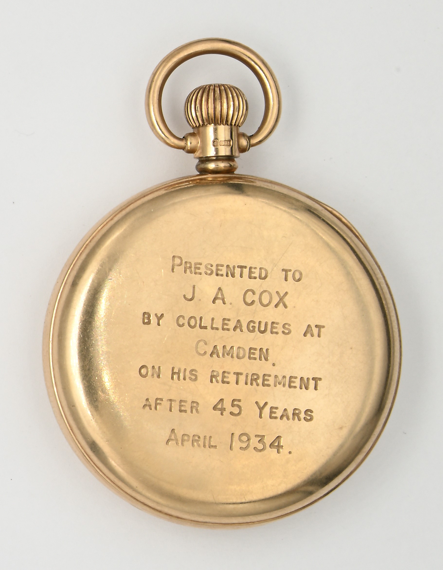 Orologio da tasca svizzero anni '30, scappamento ad ancora con spirale Breguet, oro giallo 9 Kt, ...