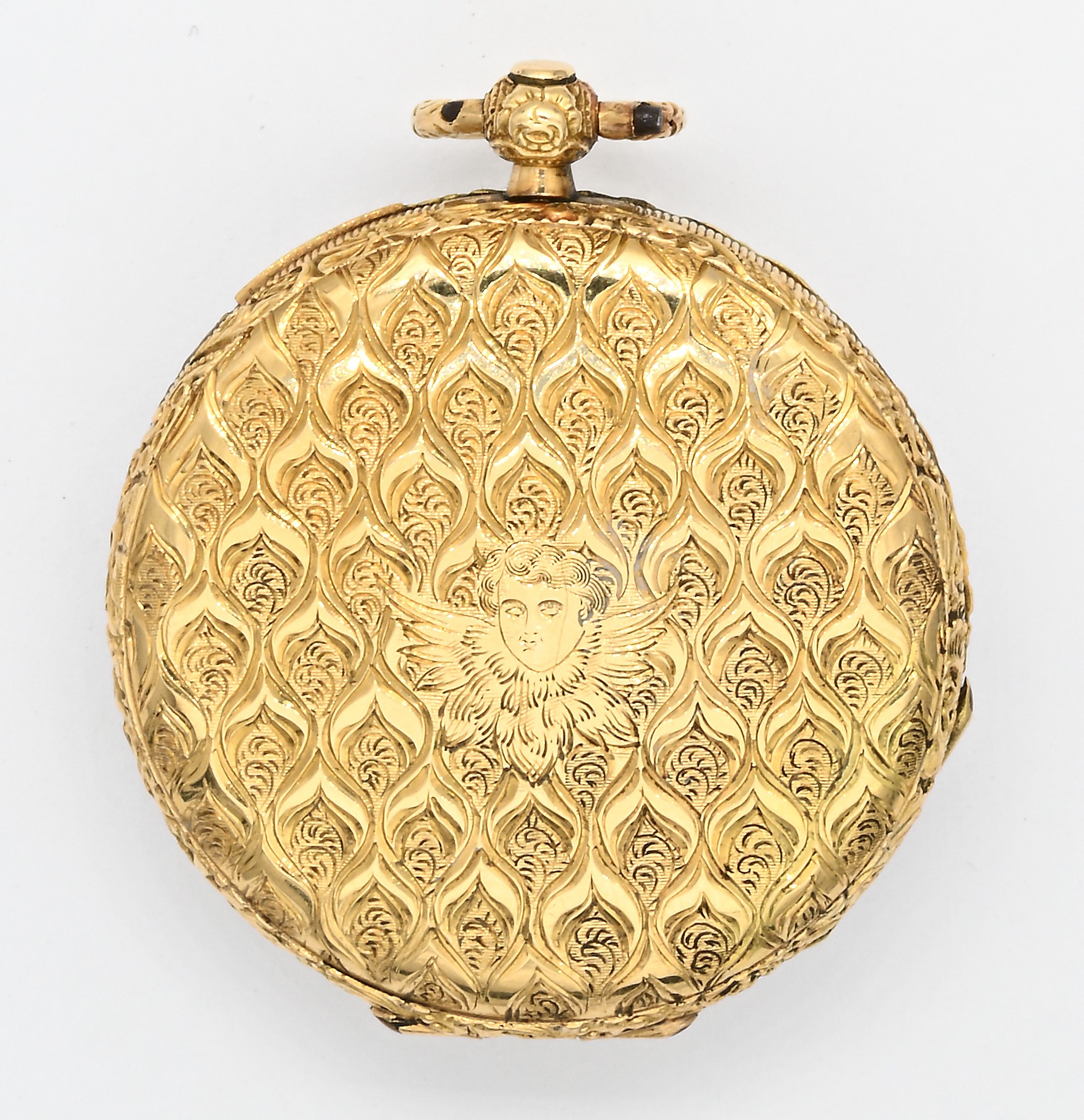 F. Bordier a Ginevra, Orologio da tasca in oro con scappamento a cilindro e carica a chiavetta