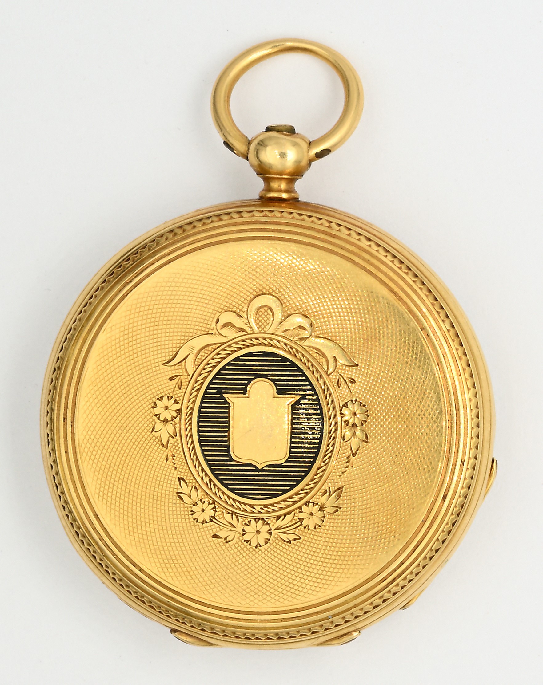 Anquetin, Bte Paris — Orologio da tasca con scappamento a cilindro e carica a chiavetta, in oro