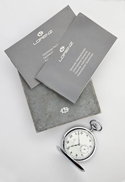Lorenz (Calibro UNITAS 6498), Orologio da tasca savonette remontoir da uomo in acciaio