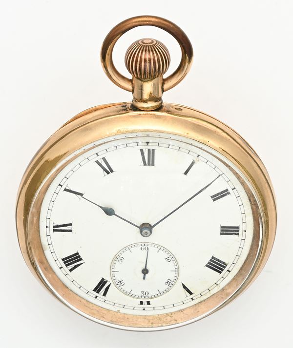 Am. Watch Co. Waltham Mass - Orologio da tasca con scappamento ad ancora e spirale Breguet remontoir da uomo in metallo placcato in oro  (anni '30/'40)  - Auction Time Auction - Pocket Watches - Casa d'Aste Arcadia