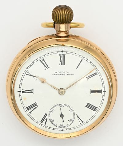 Am. Watch Co., Waltham (Mass.) “Hillside”, Orologio da tasca con scappamento ad ancora e spirale ...