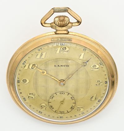 Lanco, Orologio da tasca scappamento ad ancora con registrazione micrometrica e remontoir, anni ’...