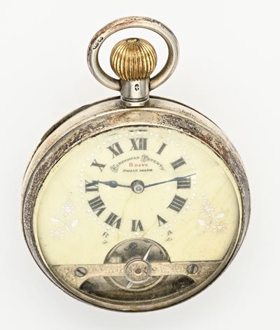 Hebdomas, Orologio da tasca «8 giorni» in argento 925/000 con scappamento ad ancora e spirale Bre...