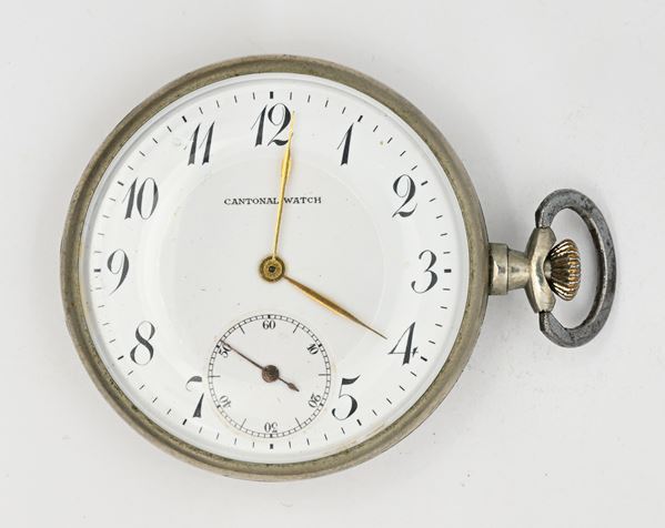 Orologio da tasca con scappamento ad ancora remontoir da uomo in metallo