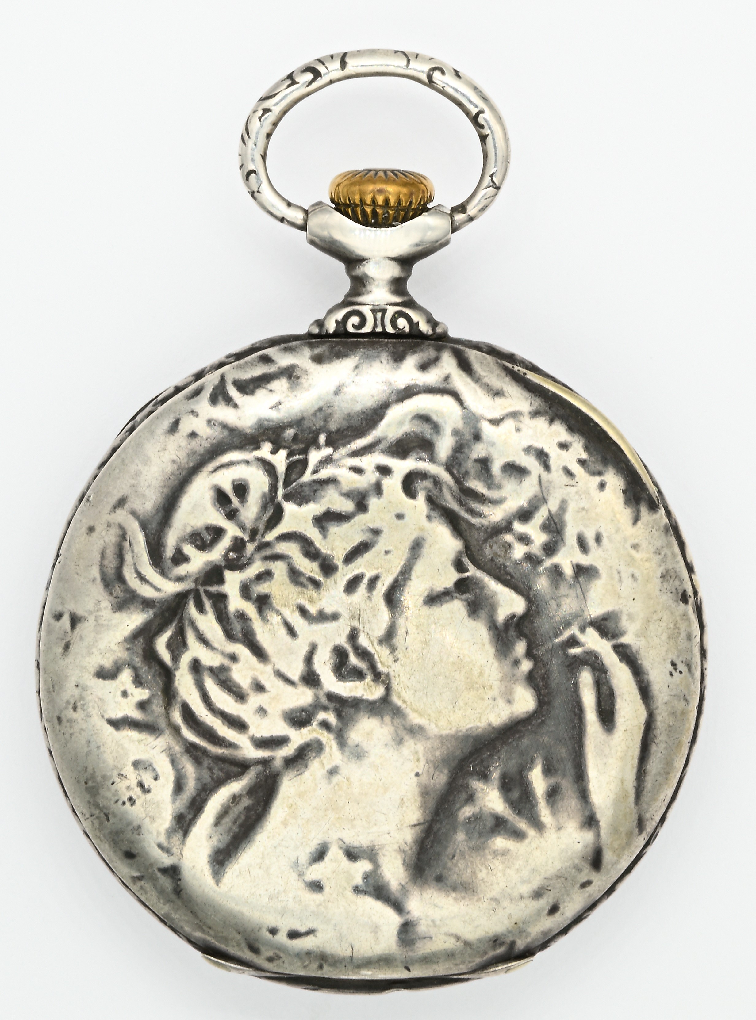 Girard-Perregaux, Orologio da tasca con scappamento ad ancora e remontoir in argento 800/000