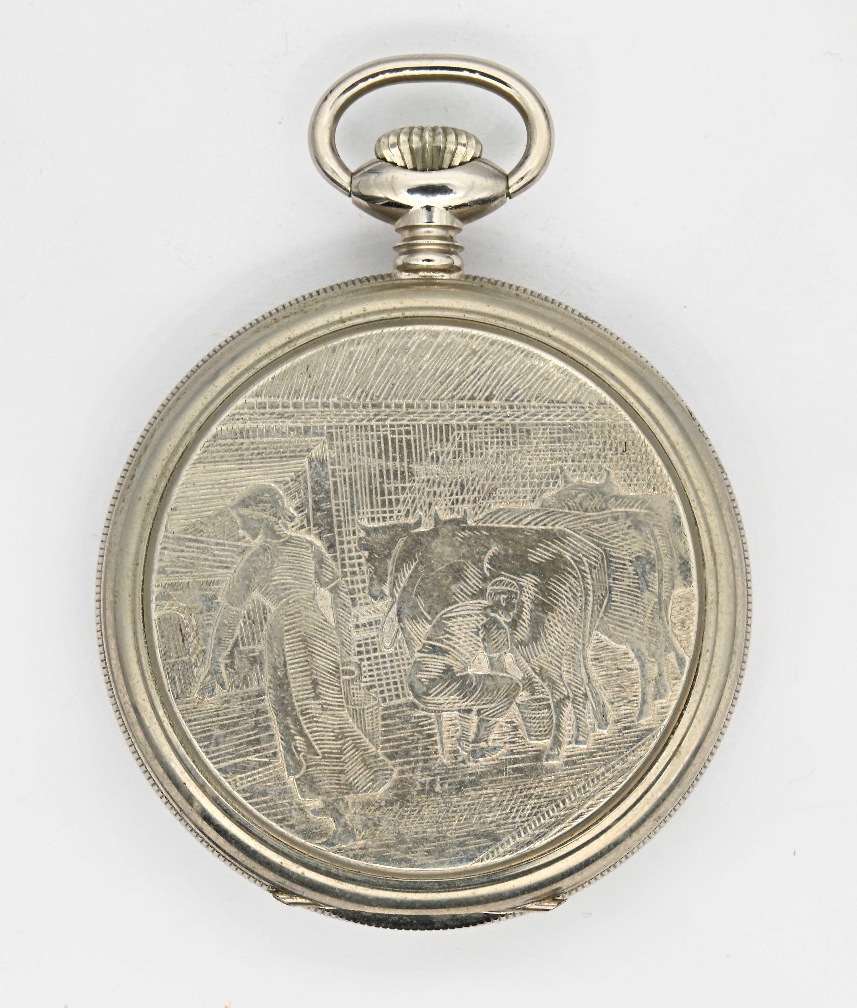 Jacquet Girard Genève, Orologio da tasca da uomo con scappamento ad ancora remontoir e cassa inci...