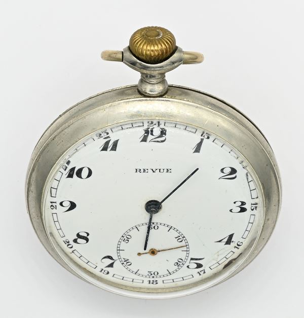 Revue - Orologio da tasca con scappamento ad ancora remontoir da uomo in metallo