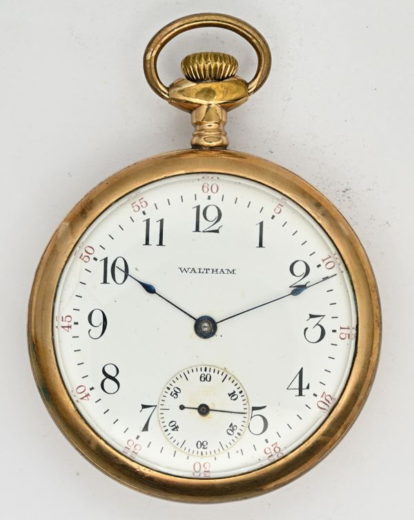 American Waltham U.S.A. - Orologio da tasca con scappamento ad ancora e spirale Breguet remontoir da uomo in metallo placcato in oro giallo  (anni '20)  - Auction Time Auction - Pocket Watches - Casa d'Aste Arcadia