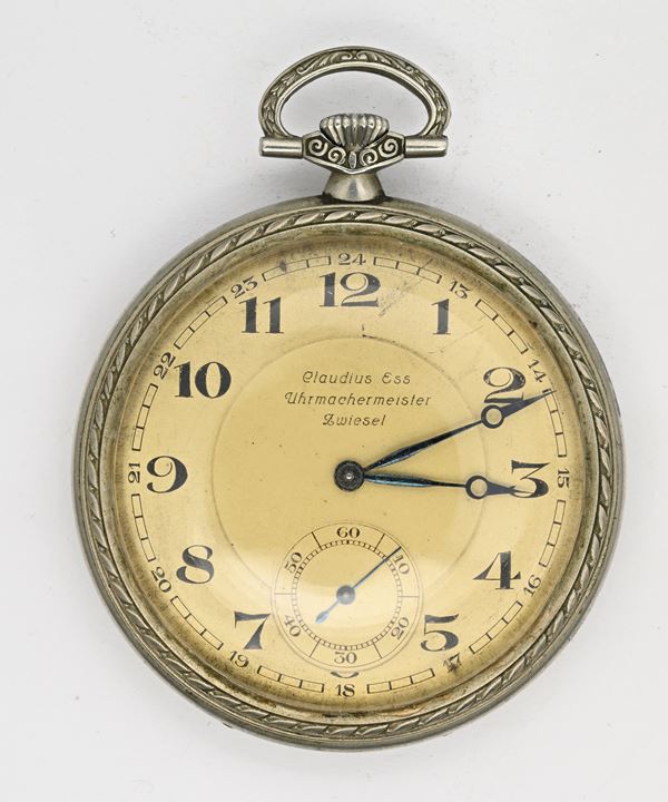 Junghans (J41a) per Claudius Ess Zwiesel - Orologio da tasca con scappamento ad ancora e spirale Breguet remontoir da uomo in metallo