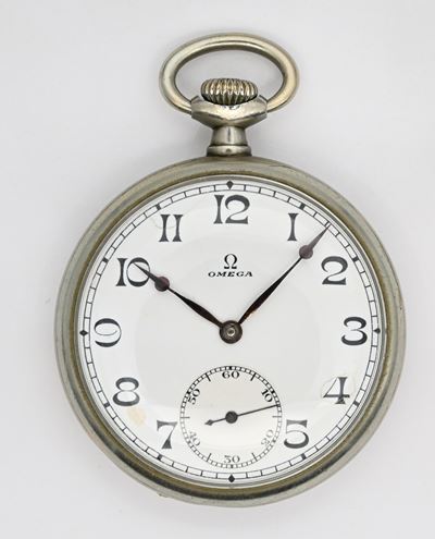 Orologio da tasca, Omega, calibro 40.6L.T2.15P (anni ’20/’30), acciaio, scappamento ad ancora e s...