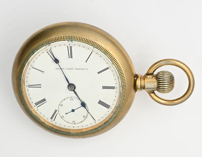 Elgin Natl. Watch Co. U.S.A., Orologio da tasca con scappamento ad ancora remontoir e 17 rubini