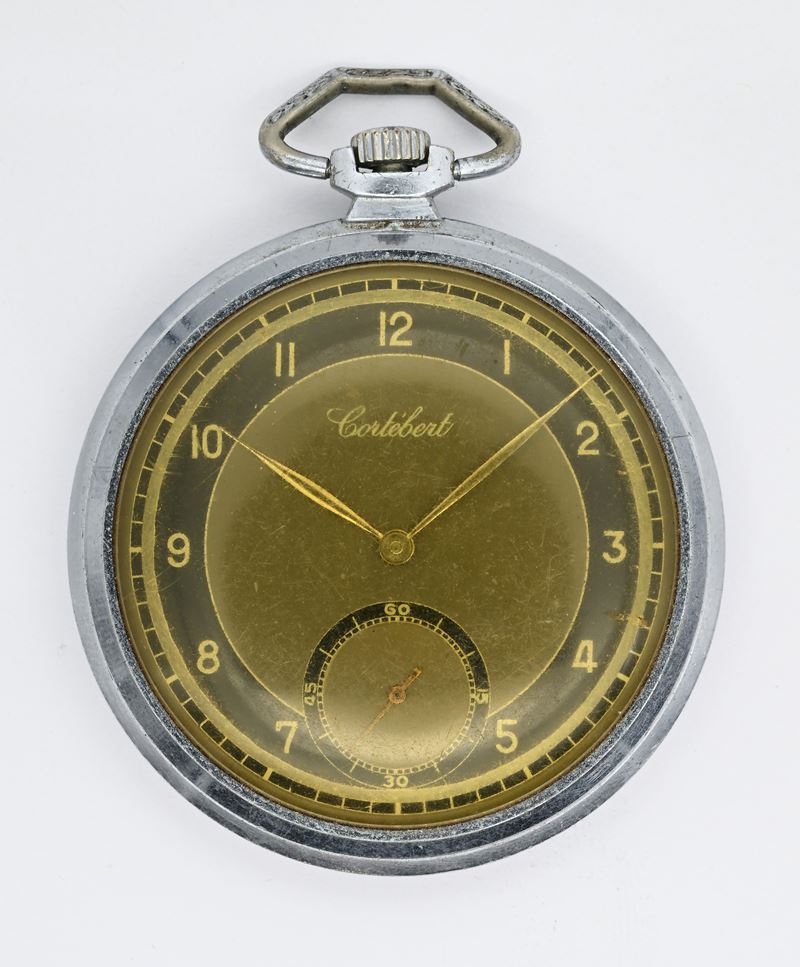 Cortebert, Orologio da tasca con scappamento ad ancora e remontoir anni '40