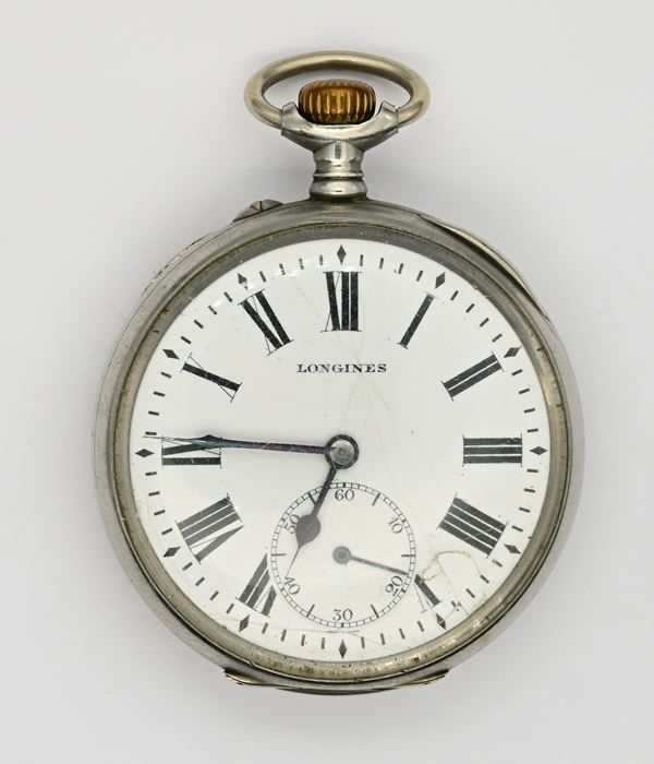 Longines (Cal. 19.71N) per le Ferrovie dello Stato Italiane (N° 72419) - Orologio da tasca con scappamento ad ancora e spirale Breguet remontoir da uomo in metallo