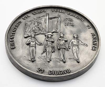 Grande Medaglia in Piombo per il Bicentenario della Guardia di Finanza 1774/1974. Legione di Anco...