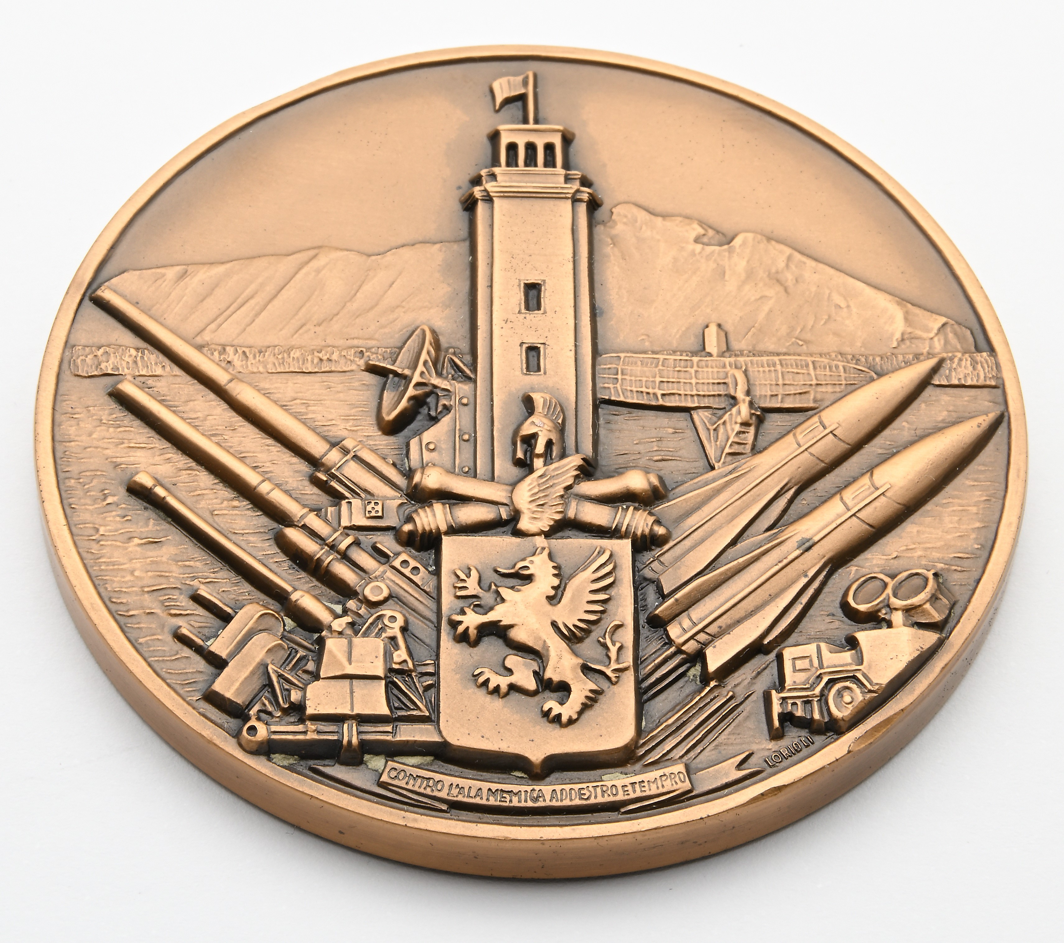 Medaglia in Bronzo Cinquantenario Città di Sabaudia. 15 Aprile 1984. Opus Lorioli
