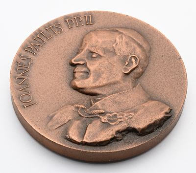 Medaglia in Bronzo 1980 Giovanni Paolo II Benedizione Dell'oratorio Ungherese in San Pietro in Va...