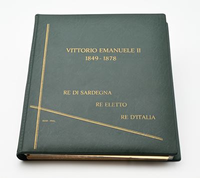 Album Raccoglitore in Similpelle Mar-phil Monete Vittorio Emanuele II 1849-1878 (re di Sardegna-r...