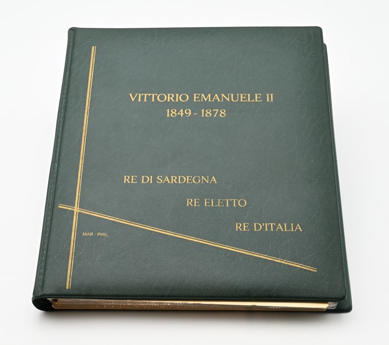 Album Raccoglitore in Similpelle Mar-phil Monete Vittorio Emanuele II 1849-1878 (re di Sardegna-r...