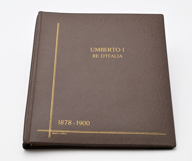 Album Raccoglitore in Similpelle Mar-phil Monete Umberto i Re D'italia 1878-1900