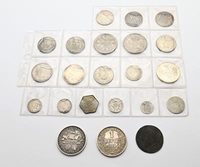 1/2 Dollaro 1892 Esposizione di Chicago; 1 Rupia 1914j Ostafrika; 20 Kreuzer 1793b e Altre 17 Mon...