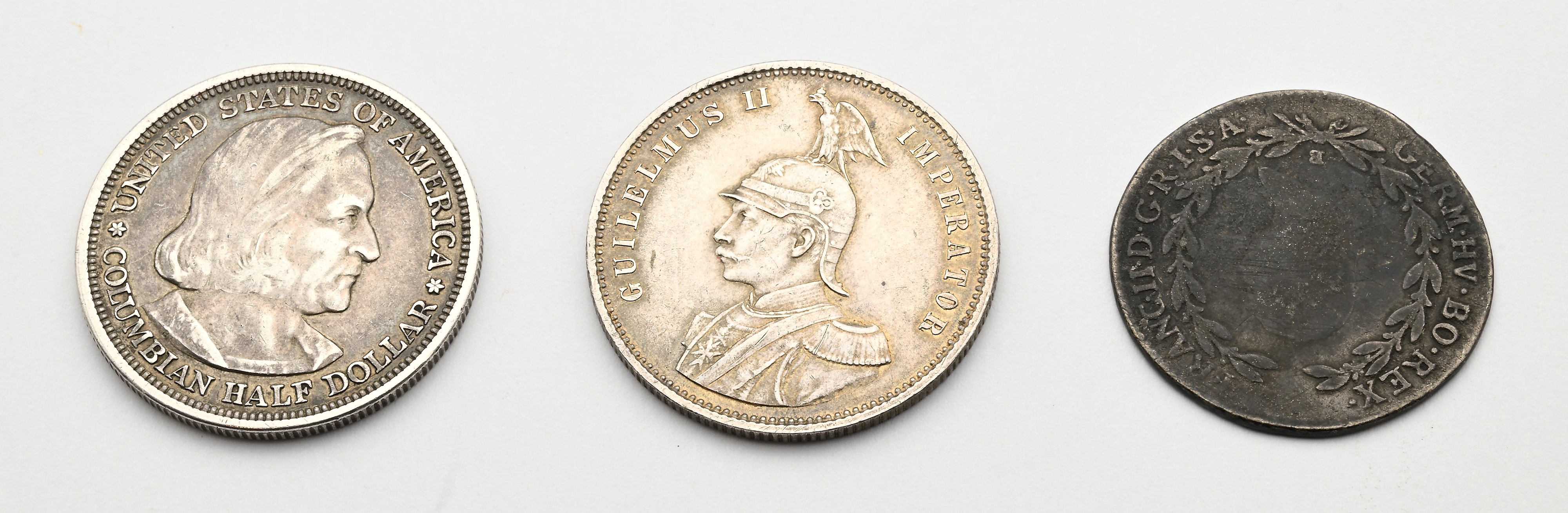 1/2 Dollaro 1892 Esposizione di Chicago; 1 Rupia 1914j Ostafrika; 20 Kreuzer 1793b e Altre 17 Mon...