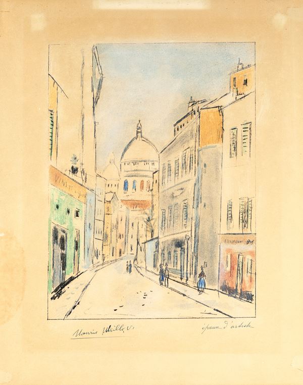 Maurice Utrillo - Montmatre, Le Dome du Sacre Coeur