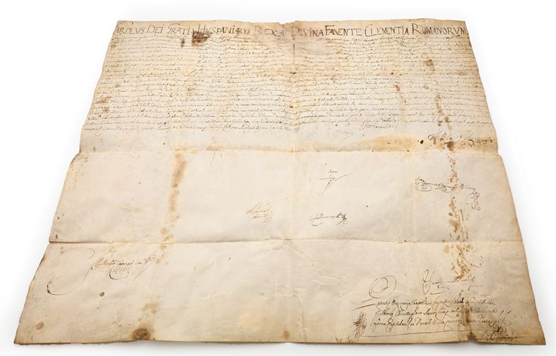 Pergamena, documento storico datato 1726
