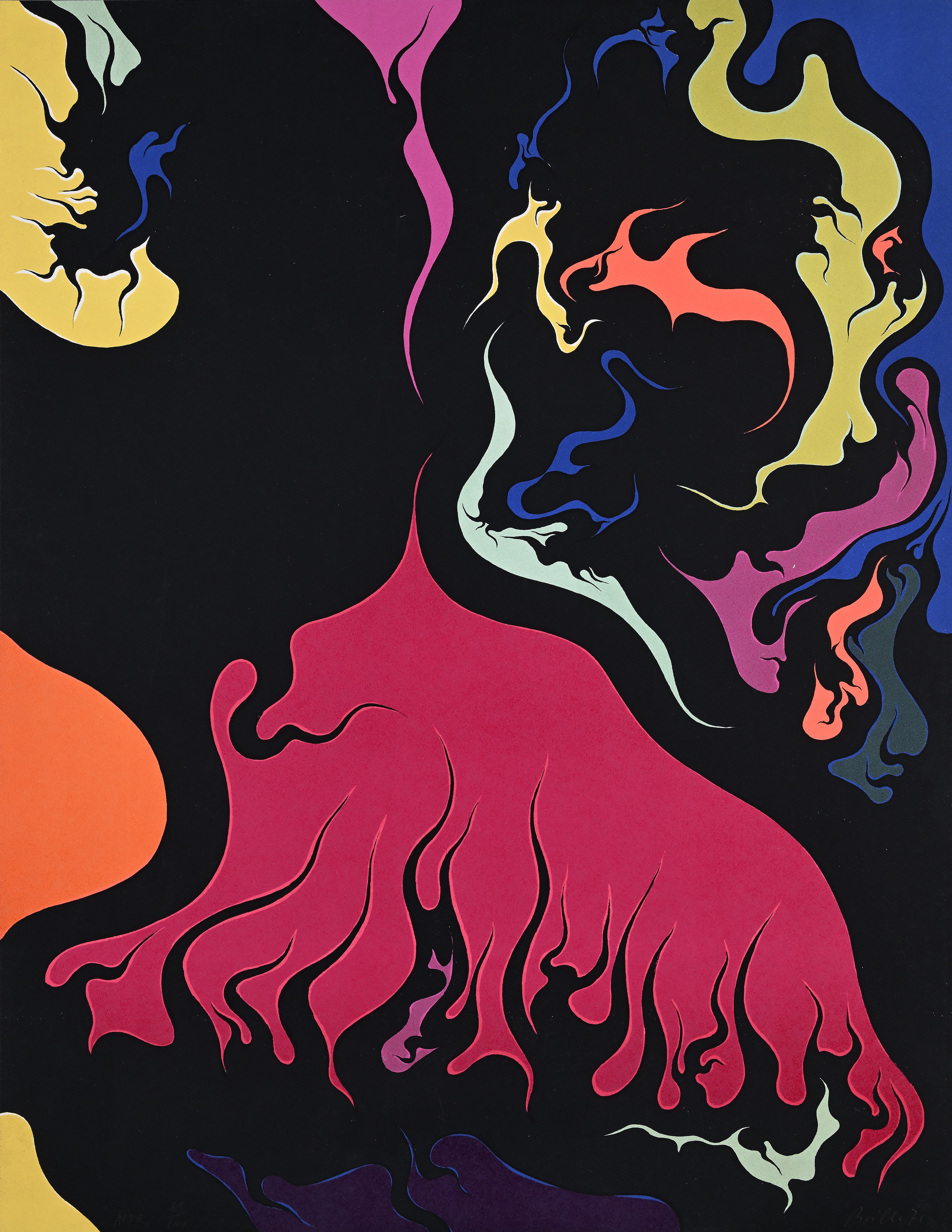 UR - Cinque Litografie di Luigi Boille con poesie di Guido Ballo e presentazione di Cesare Vivald...