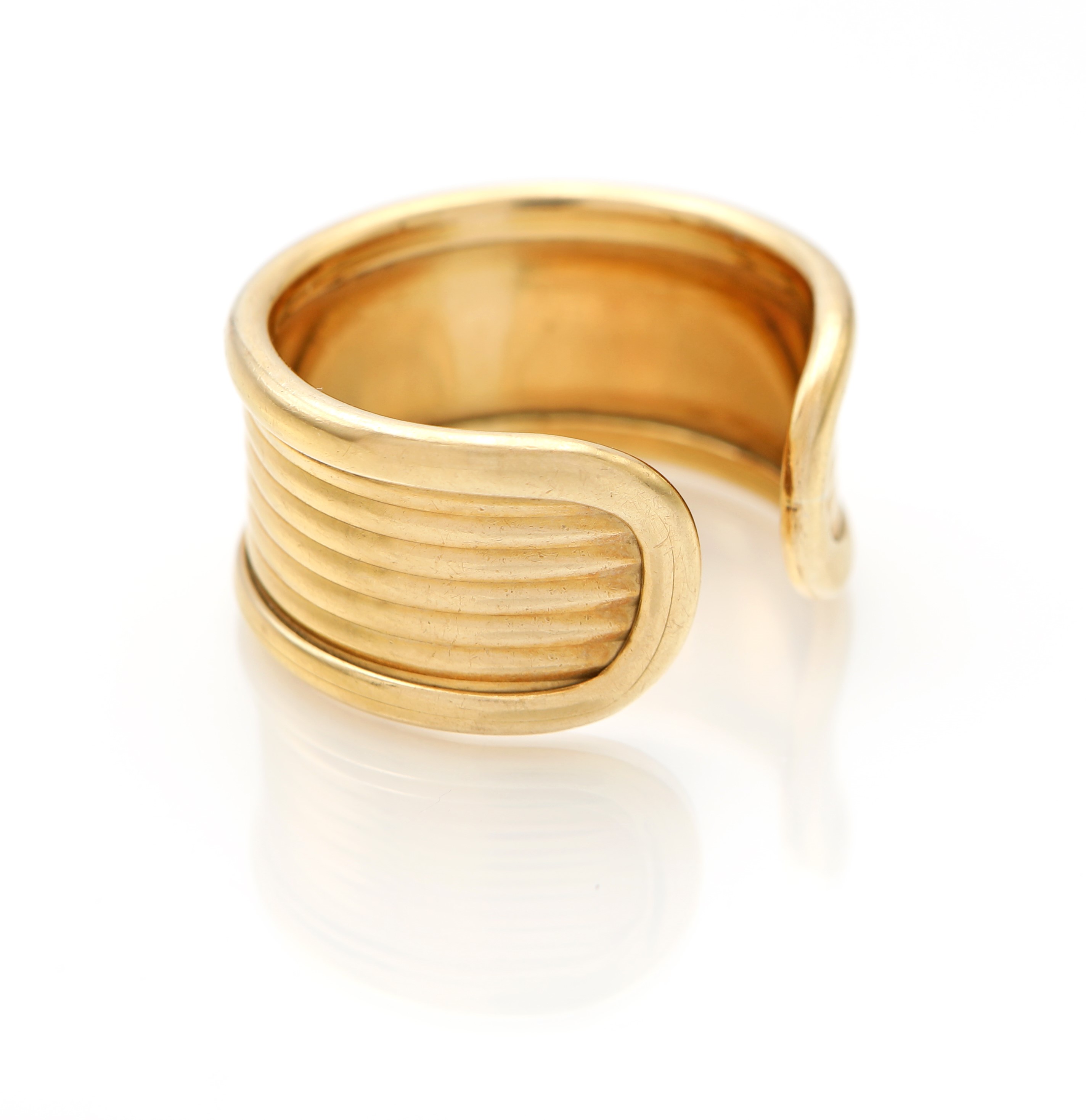 Anello in oro giallo 750/000 a fascia, Misura 14