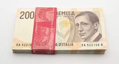 Lotto di 79 Banconote da 2.000 Lire Marconi D.M.3 Ottobre 1990, Ciampi/speziali, della Repubblica...