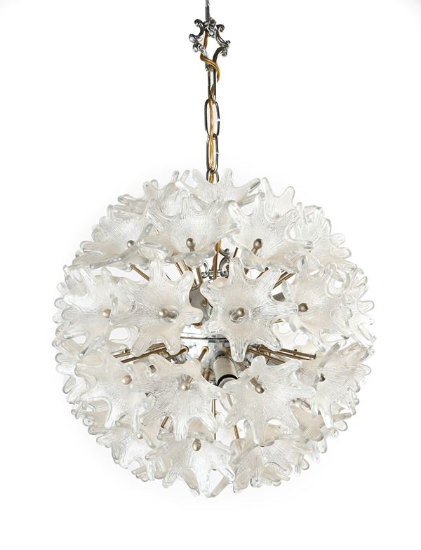 Lampadario da soffitto mod. Sputnik in stile Venini