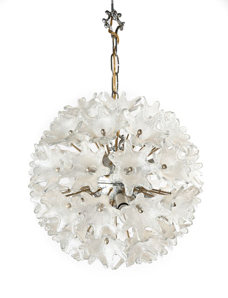 Lampadario da soffitto mod. Sputnik in stile Venini