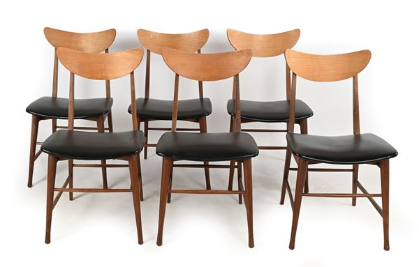 Lotto di 6 sedie design danese