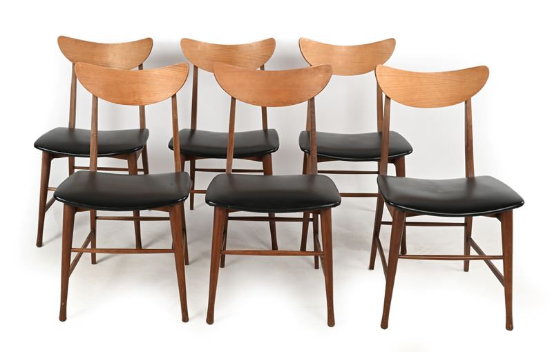 Lotto di 6 sedie design danese