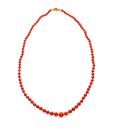 Collana in corallo rosso e oro giallo 750/000