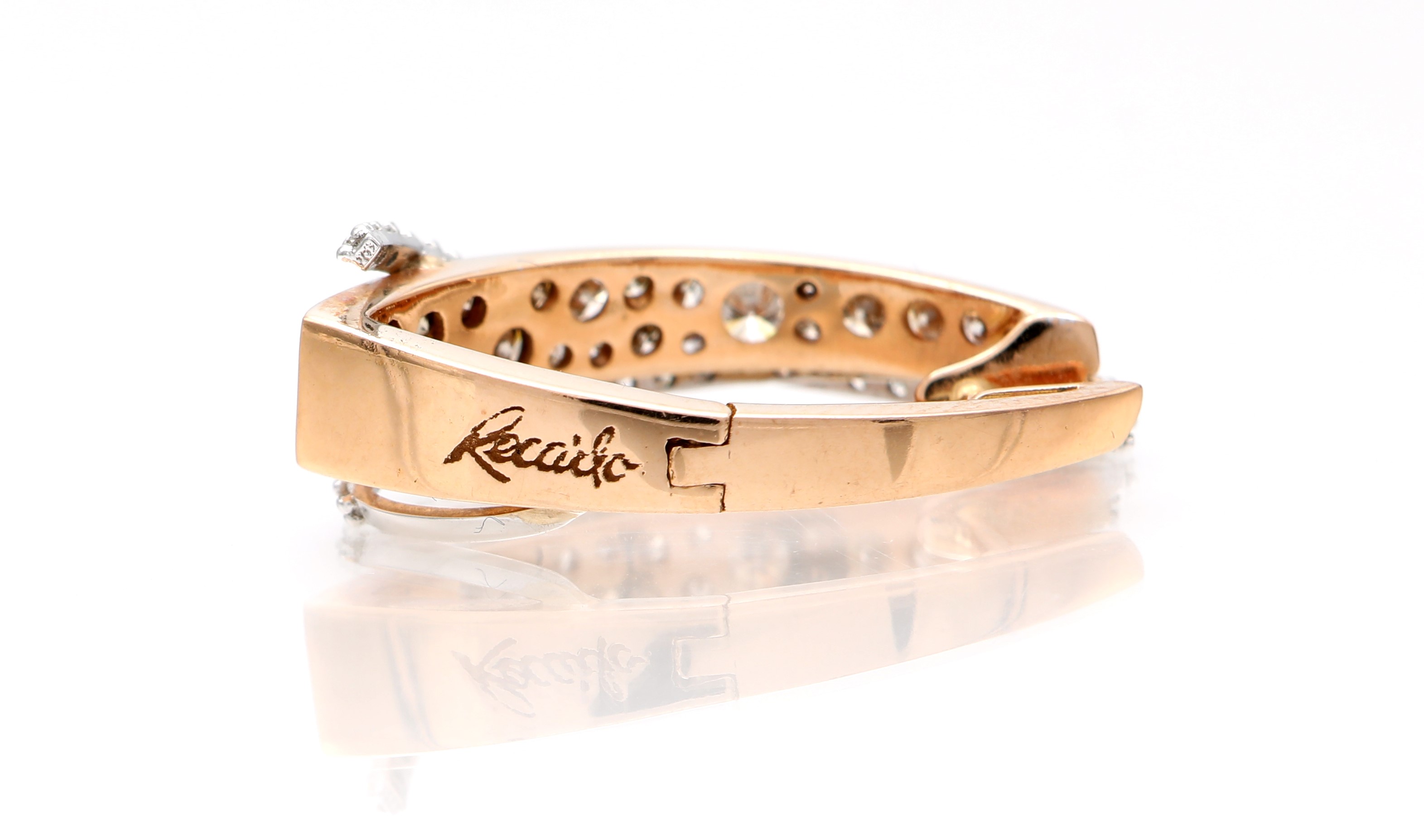 Re Carlo, coppia di orecchini in oro e brillanti