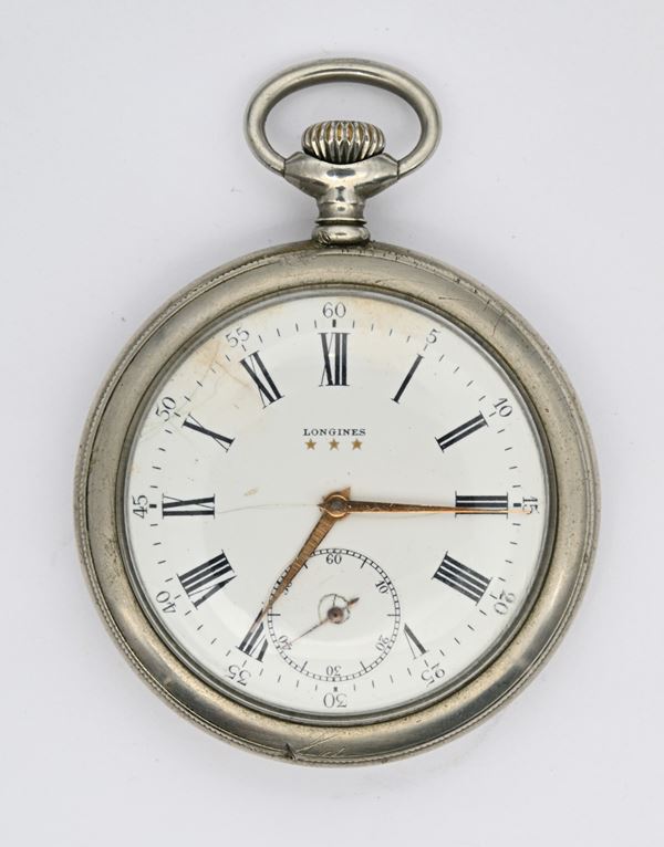 Longines 3 stelle (cal. 19.75 N.) - Orologio da tasca con scappamento ad ancora remontoir da uomo in metallo dorato