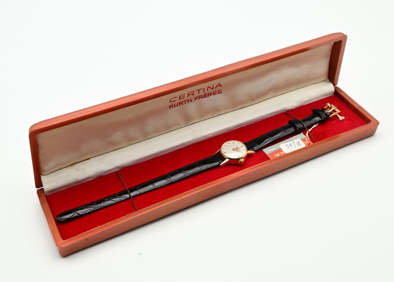 Certina per Kurth Frères 37522.8.163210 - Orologio da polso a carica manuale da donna in oro 750/...