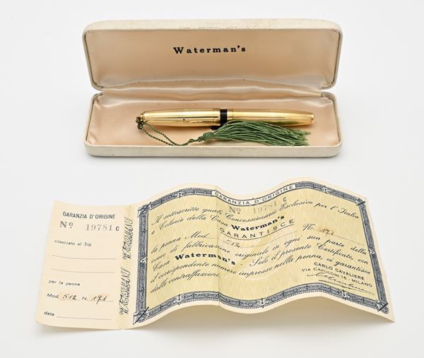 Waterman Ideal 512 - Penna stilografica laminata in oro giallo (n°171)