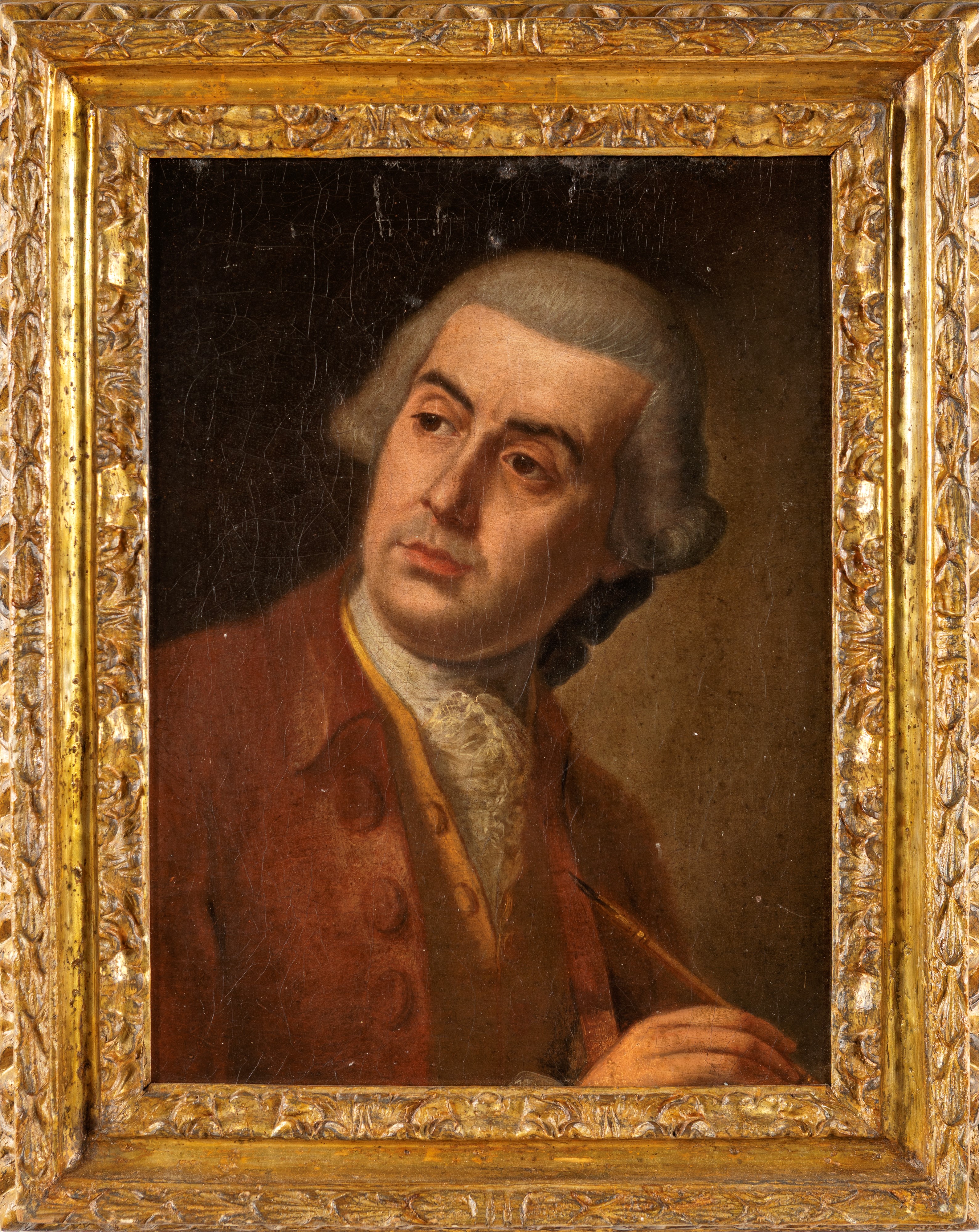 Pittore Napoletano del XVIII Secolo - Ritratto di Pietro Fabris, olio su tela